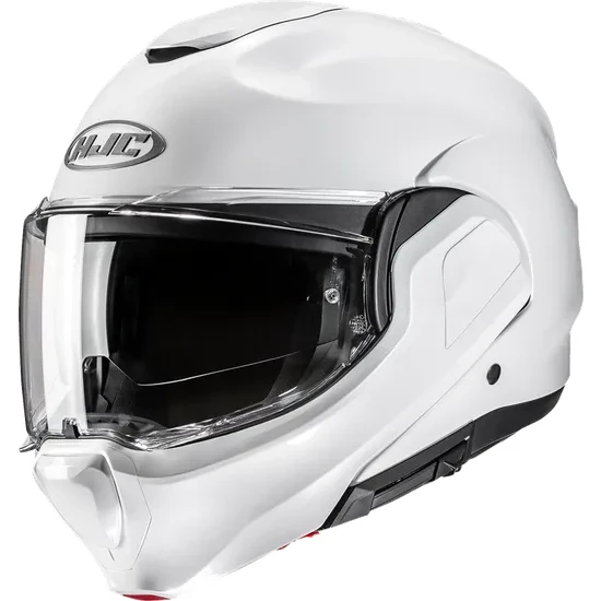 HJC Adult F100 Solid Modular Helmet Modular | XS S M L XL 2XL | White Gray Blue Silver Black Black Satin 27