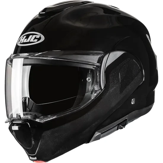 HJC Adult F100 Solid Modular Helmet Modular | XS S M L XL 2XL | White Gray Blue Silver Black Black Satin 19