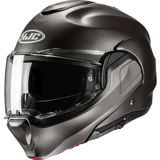HJC Adult F100 Solid Modular Helmet Modular | XS S M L XL 2XL | White Gray Blue Silver Black Black Satin 20