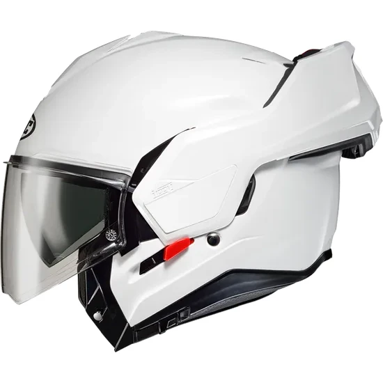 HJC Adult i100 Solid Modular Helmet Modular | XS S M L XL 2XL | White Black Black Satin Gray 3