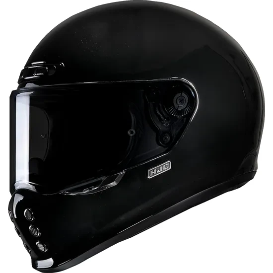 HJC Adult V10 Solid Helmet Full Face | S M L XL 2XL | Black Red Black Satin White 5