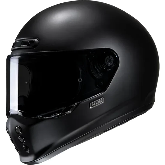 HJC Adult V10 Solid Helmet Full Face | S M L XL 2XL | Black Red Black Satin White 17