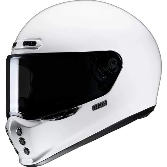 HJC Adult V10 Solid Helmet Full Face | S M L XL 2XL | Black Red Black Satin White 29