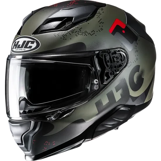 HJC Adult F71 Faco Helmet Full Face | XS S M L XL 2XL | Green Red Black Cream Multi 18