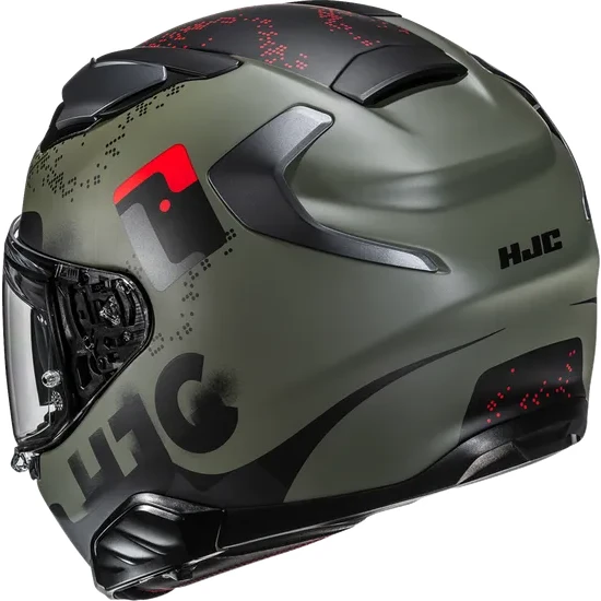 HJC Adult F71 Faco Helmet Full Face | XS S M L XL 2XL | Green Red Black Cream Multi 22