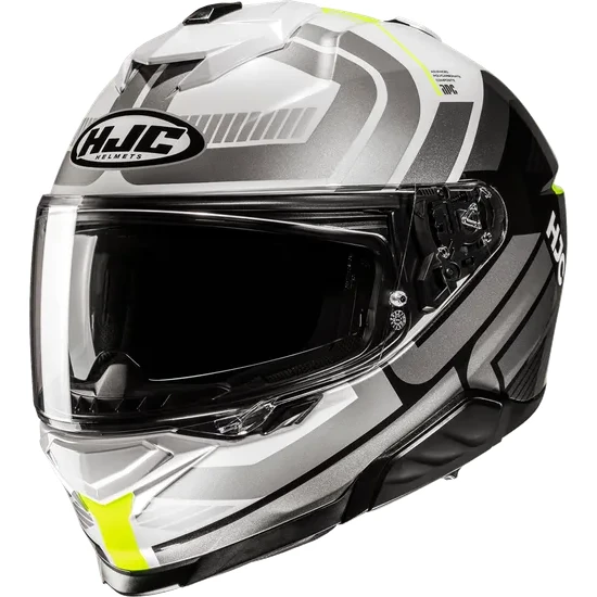 HJC Adult i71 Viz Helmet Full Face | S 2XL | Gray Red White Yellow Orange 6