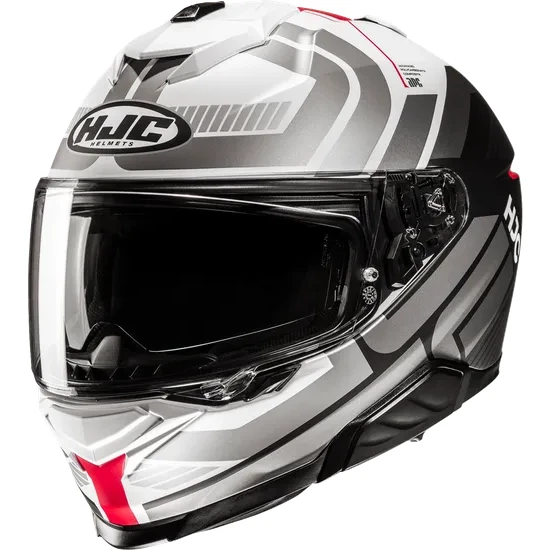HJC Adult i71 Viz Helmet Full Face | S 2XL | Gray Red White Yellow Orange 3
