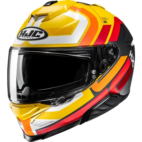 HJC Adult i71 Viz Helmet Full Face | S 2XL | Gray Red White Yellow Orange 5