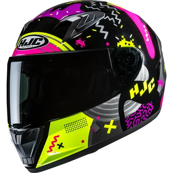 HJC Youth Y10 Mika Helmet Full Face | S M L | Blue Green Red Multi Purple Black Yellow 6