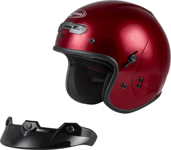 Gmax Adult GM-32 Helmet Open Face | XS S M L XL 2XL 3XL | Red Black Black Satin White Gray Blue 6