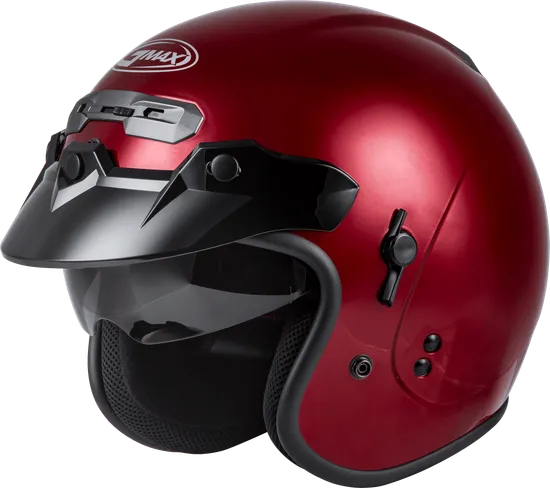 Gmax Adult GM-32 Helmet Open Face | XS S M L XL 2XL 3XL | Red Black Black Satin White Gray Blue 5