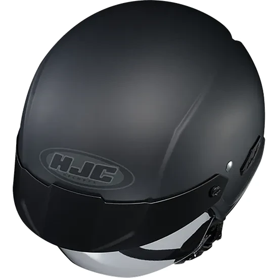 HJC Adult IS-Cruiser Solid Helmet Half Face | XS S M L XL 2XL | Black Black Satin White Silver 5