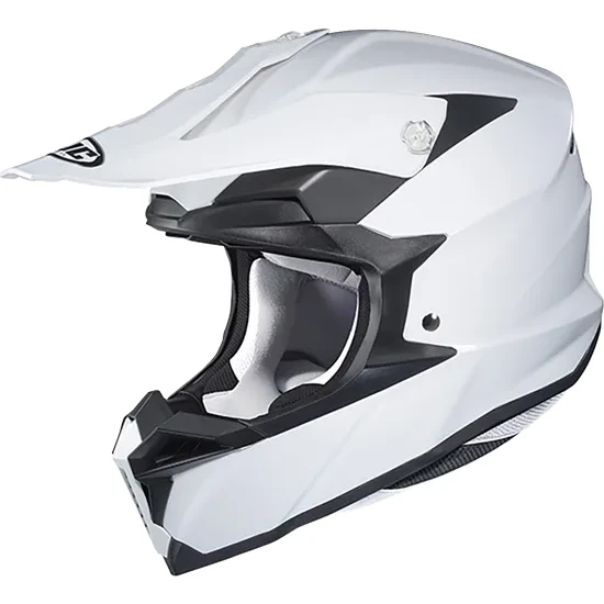 HJC Adult i50 Solid Helmet MX | XS S M L XL 2XL | Black Black Satin White 20
