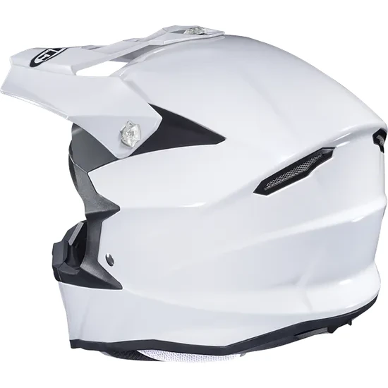 HJC Adult i50 Solid Helmet MX | XS S M L XL 2XL | Black Black Satin White 10
