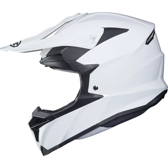 HJC Adult i50 Solid Helmet MX | XS S M L XL 2XL | Black Black Satin White 9