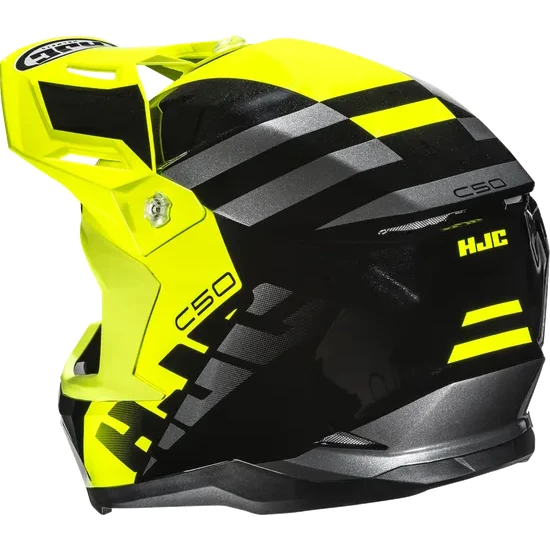 HJC Adult C50 Mirage Helmet MX | XS S M L XL 2XL | Black Gray Red Yellow Orange 8