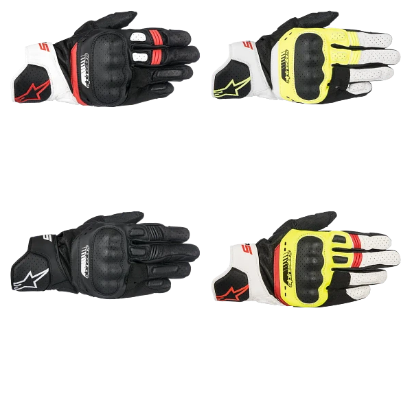 Alpinestars SP-5 Leather Gloves Adult S M L XL 2XL 3XL Black White