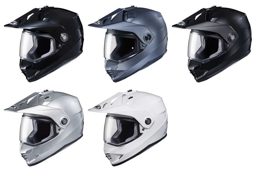 hjc ds-x1 tactic white black dual sport helmet Anthracite / SM Ride from street to dirt with the HJC DS HJC DS-X1 Adventure Motorcycle Helmet