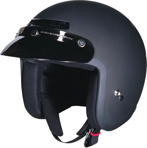 Z1R Adult Matte Jimmy Helmet Open Face | 2XS XS S M L XL 2XL 3XL | Black 3