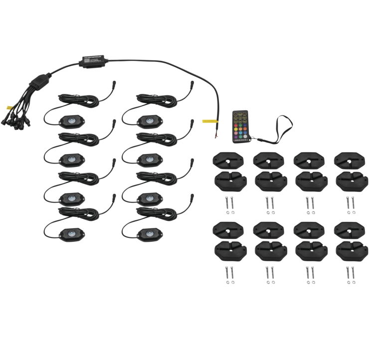 QuadBoss Rock Light Kit 8pc w RGB Connectivity